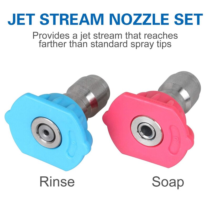 Universal power højtryksrenser sprøjtedysespidser og lynkoblingsdrejeadapterkobling 180 grader med 5 rotationsvinkler,