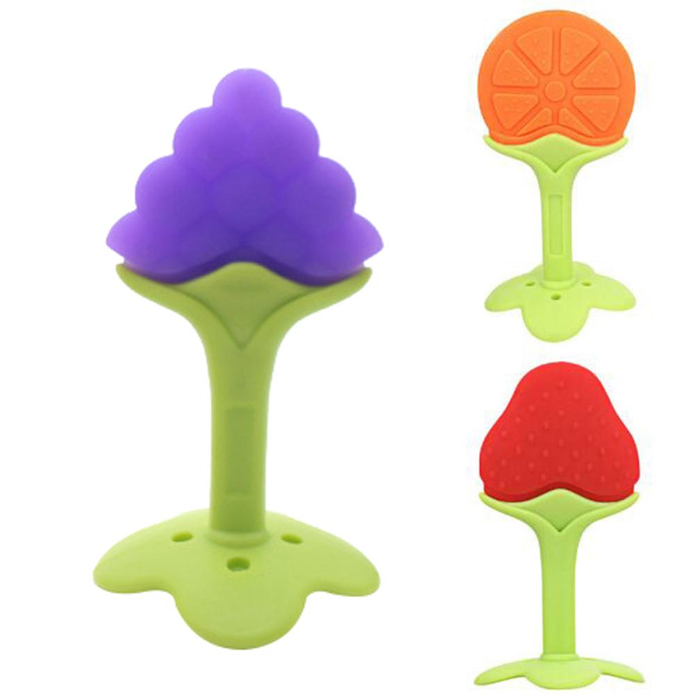 Safety Silicone Baby Orange Strawberry Grape BPA Free Training Tooth Teether