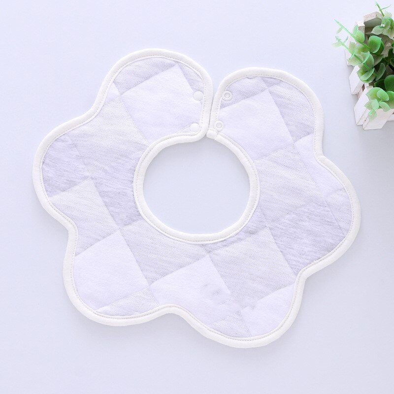 Baby Lätzchen Baumwolle Blume Wasserdichte Tuch Lätzchen Speichel Handtuch Rotierenden Baby Fütterung Kittel Kleinkind Spucktücher Bandana Lätzchen: Grau