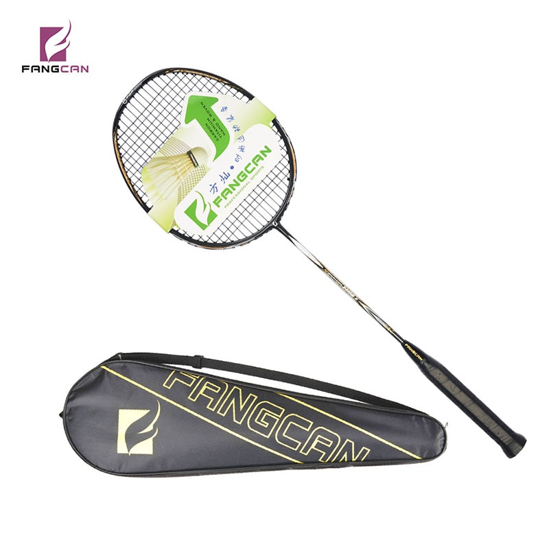 FANGCAN N90III Carbon Fiber 3U Badminton Racket with Bag High Tension Offensive Badminton Racquet for Club Player