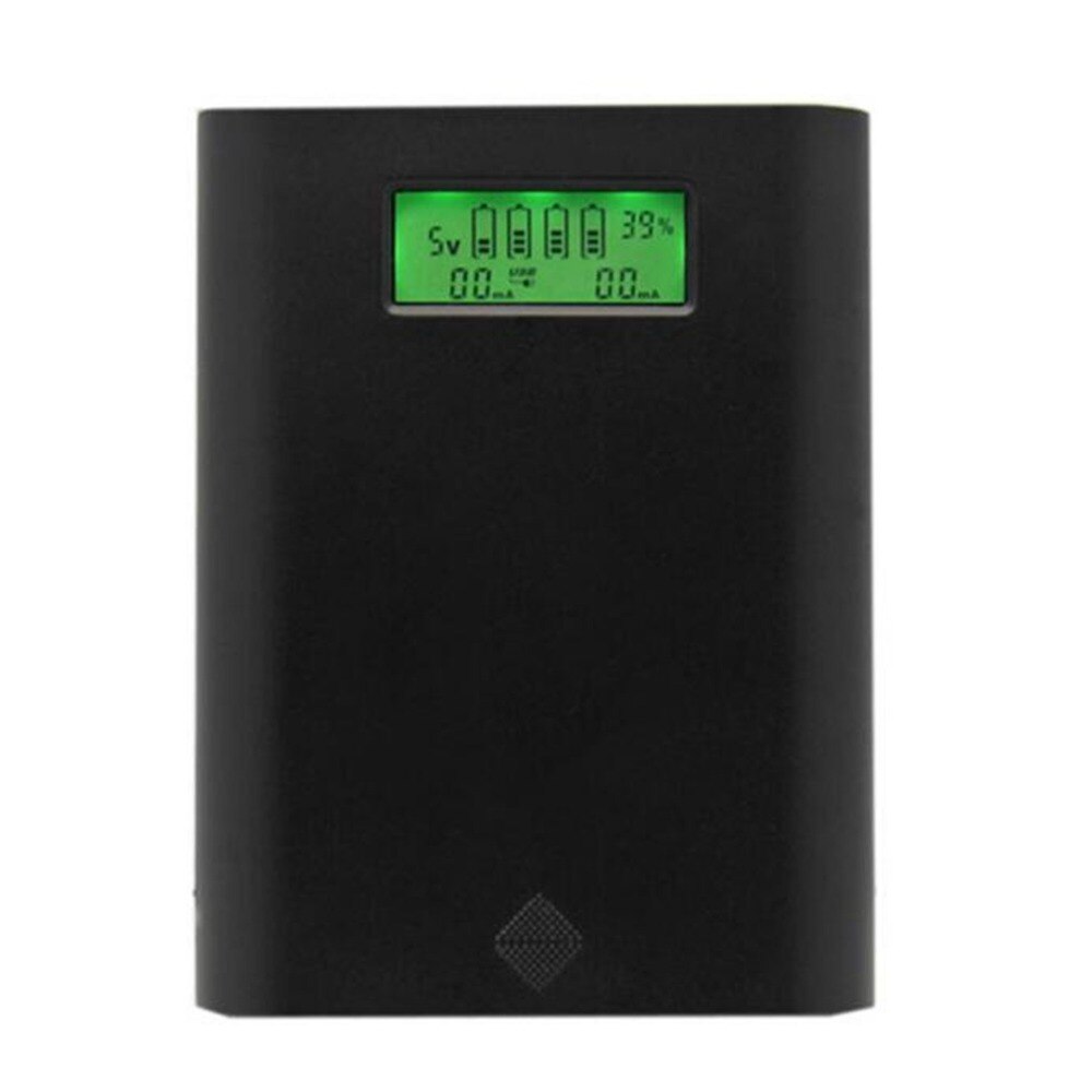 Draagbare Lcd-scherm 4 Slots 18650 Batterij Externe Lader Houder Doos Diy Power Pack Kit Compact Backup Stroombron Met dual