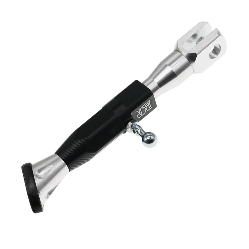 MotoLovee Motorcycle Adjustable Height 21-25CM Kickstands Motor Scooter Modified Foot Bracket CNC Aluminum Alloy Side Stand: Silver
