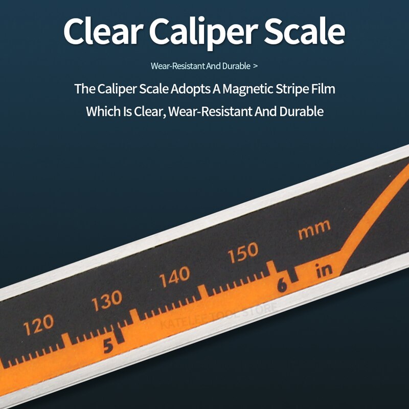 Fraction Digital Caliper Digital Micrometer Ruler Stainless Steel Gauge Vernier Calipers Instrument Measuring Tools Calibrator