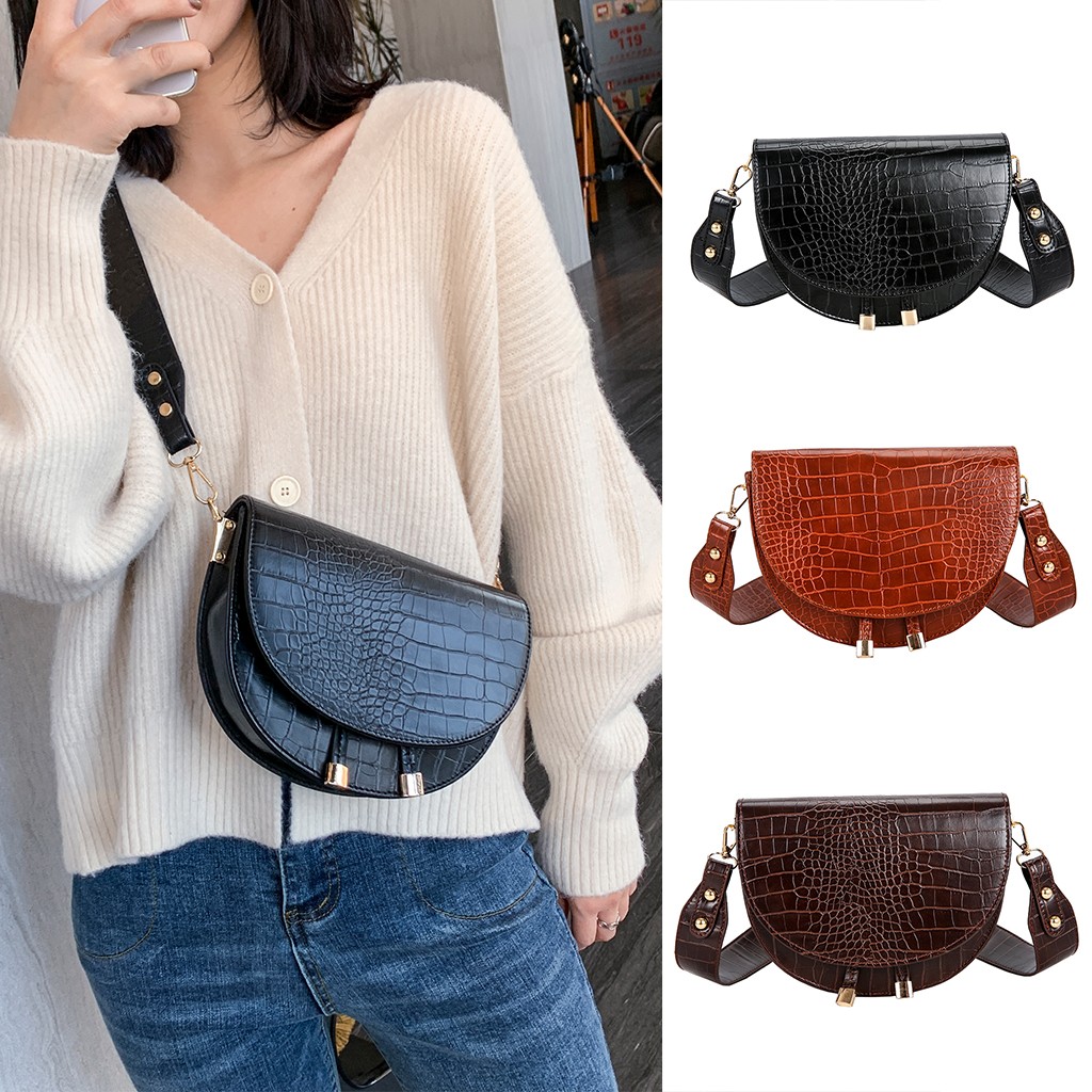 Ladies Crossbody Bags For Women Alligator Plush Satchel Casual Wild Simple Shoulder Messenger Bag Bolso Hombre