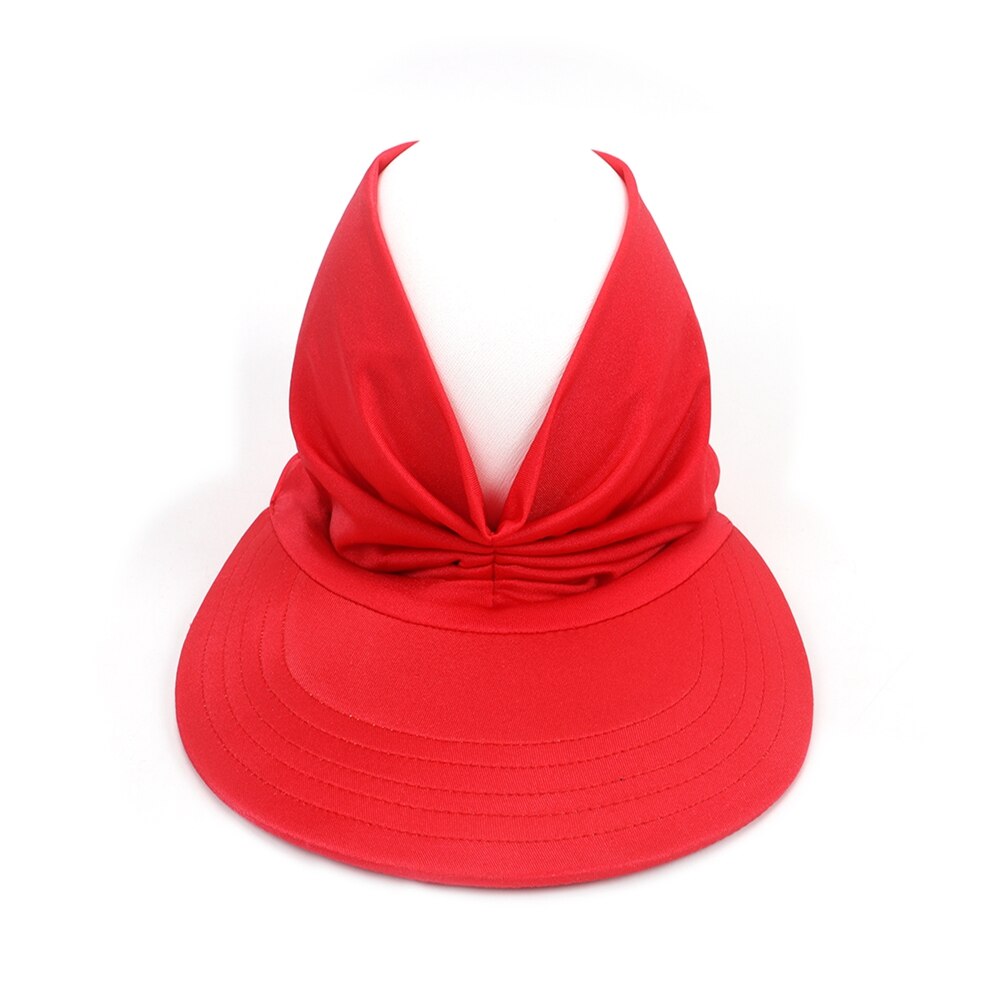 Oversized Rand Zonnehoed Hollow Cap Verstelbare Anti-Ultraviolet Vrouwen Zomer Mode Sport Cap Enkele Kleur: 8