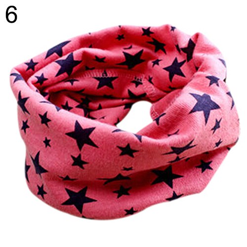 Børn varmt bomuld sjal vinter tørklæde print mønster komfortable sæt hoved tørklæder: Vandmelon rød