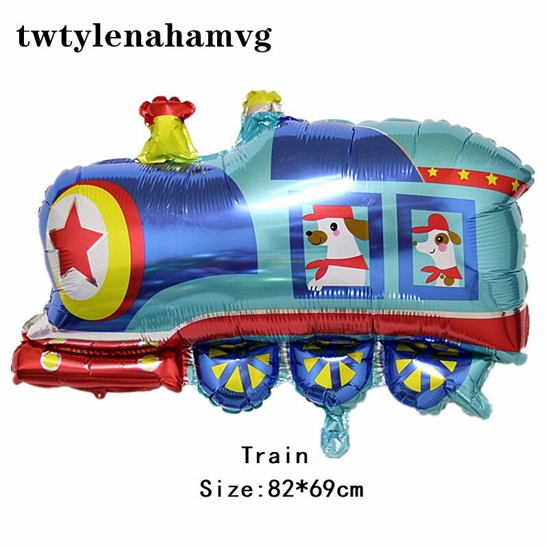 El tren de rojo accesorios de juego decoración de globos para fiestas Bola de aire herramienta de de escena de hotel 10 años de edad Niño de dibujos animados Feliz cumpleaños: 2