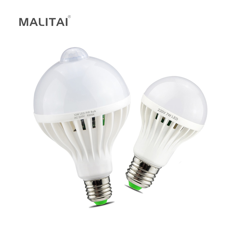 Smart 3 W 5 W 7 W 9 W 12 W E27 220 V Geluid/PIR Bewegingssensor LED lamp licht Inductie Lamp Trap Hal Night Emergency verlichting