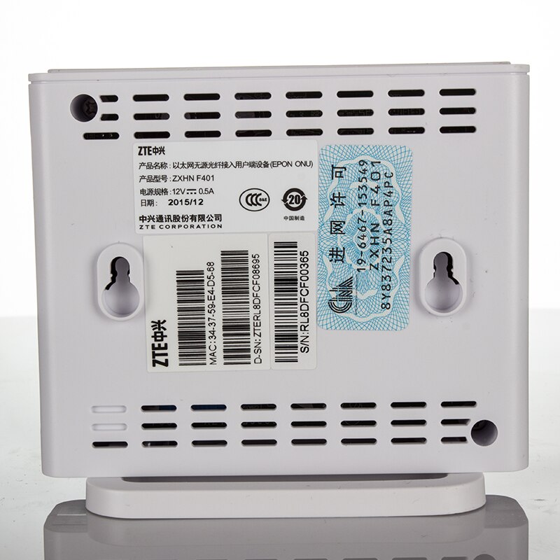 Original ZTE ZXA10 F401 EPON Terminal ONT FTTH EPON ONU with 1GE Ethernet Port English Firmware FTTH Fiber Optical Terminal