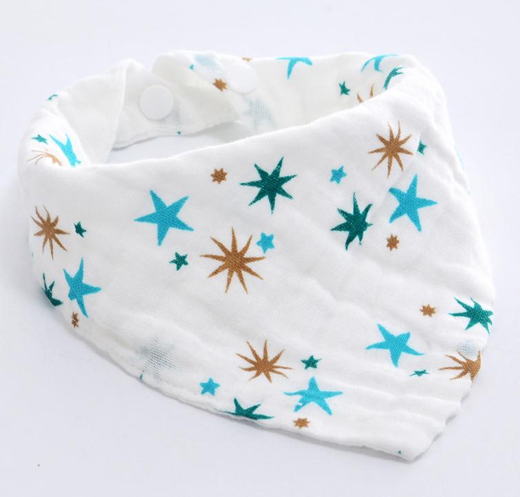 Pudcoco 1pc Kleinkind Baby Kinder Baumwolle Druck Bequem Bandana Lätzchen Fütterung Speichel Handtuch Dribble Triangle Bib: D