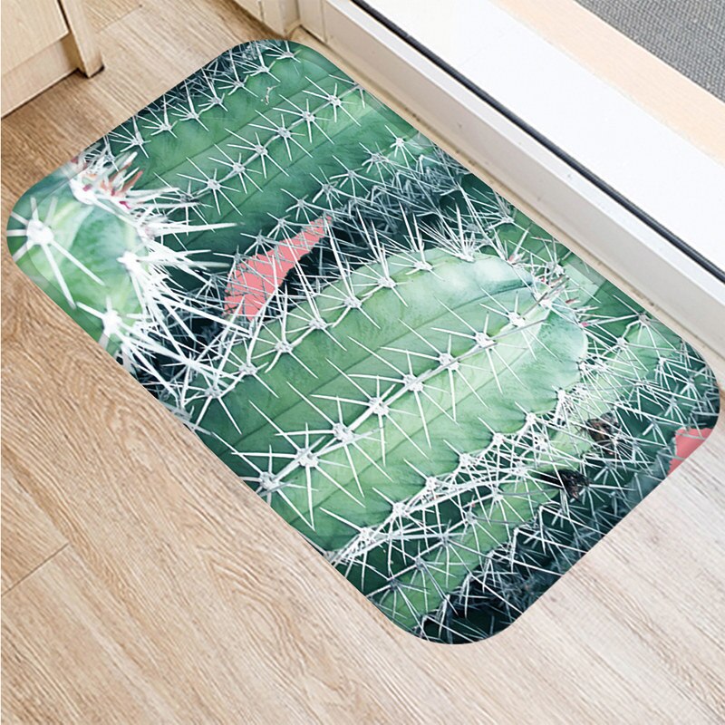 Tropisk monstera mønster køkken indgang 40*60cm dørs måtte koral fløjl tæppe dørmåtte indendørs gulvmåtter skridsikker tæppe 48233: 2dd-48233-008