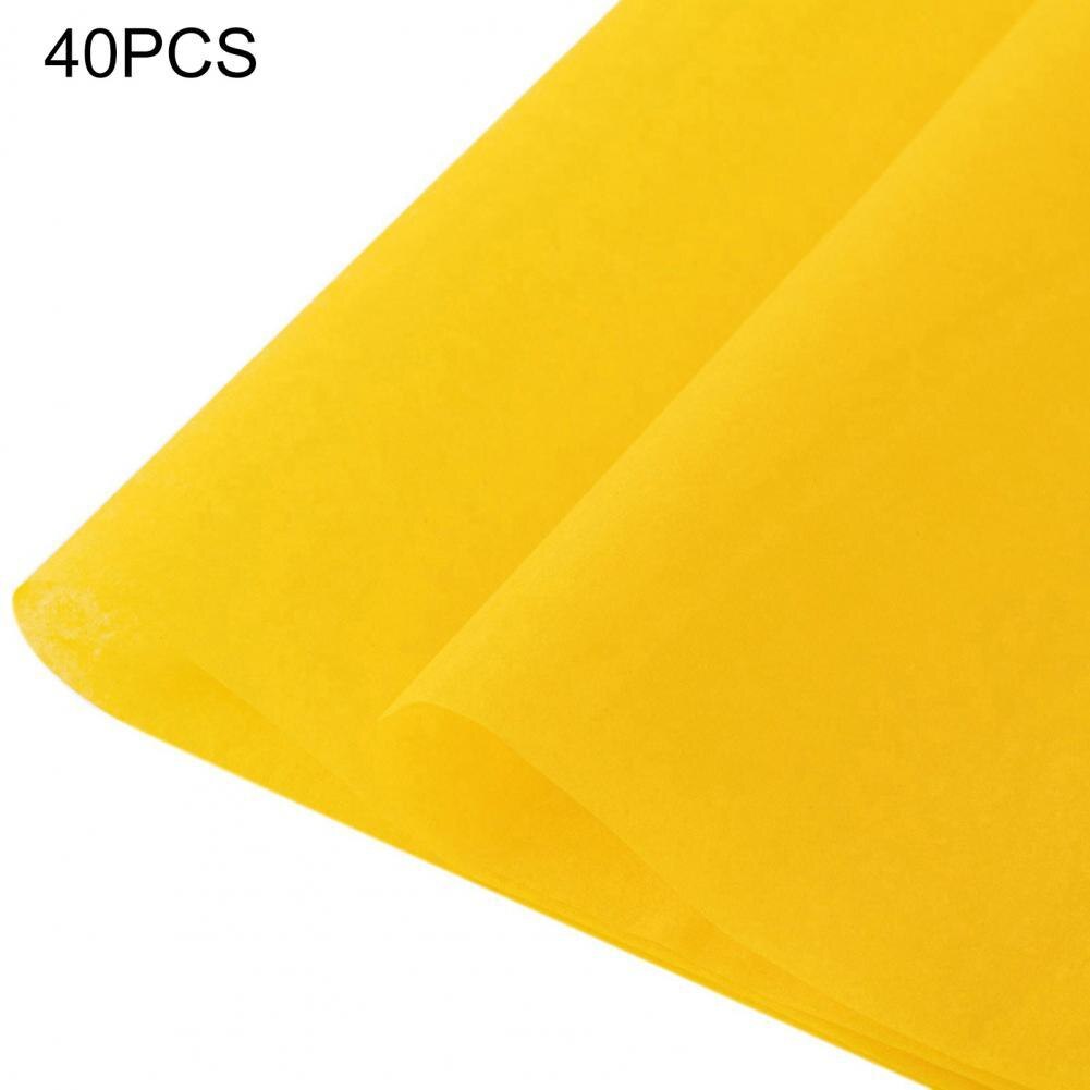 Easy Matching 40Pcs/Set Practical Wrapping Tissue Paper Flower Paper Flower Wrapping Paper Widely Applied for Wedding: Turmeric