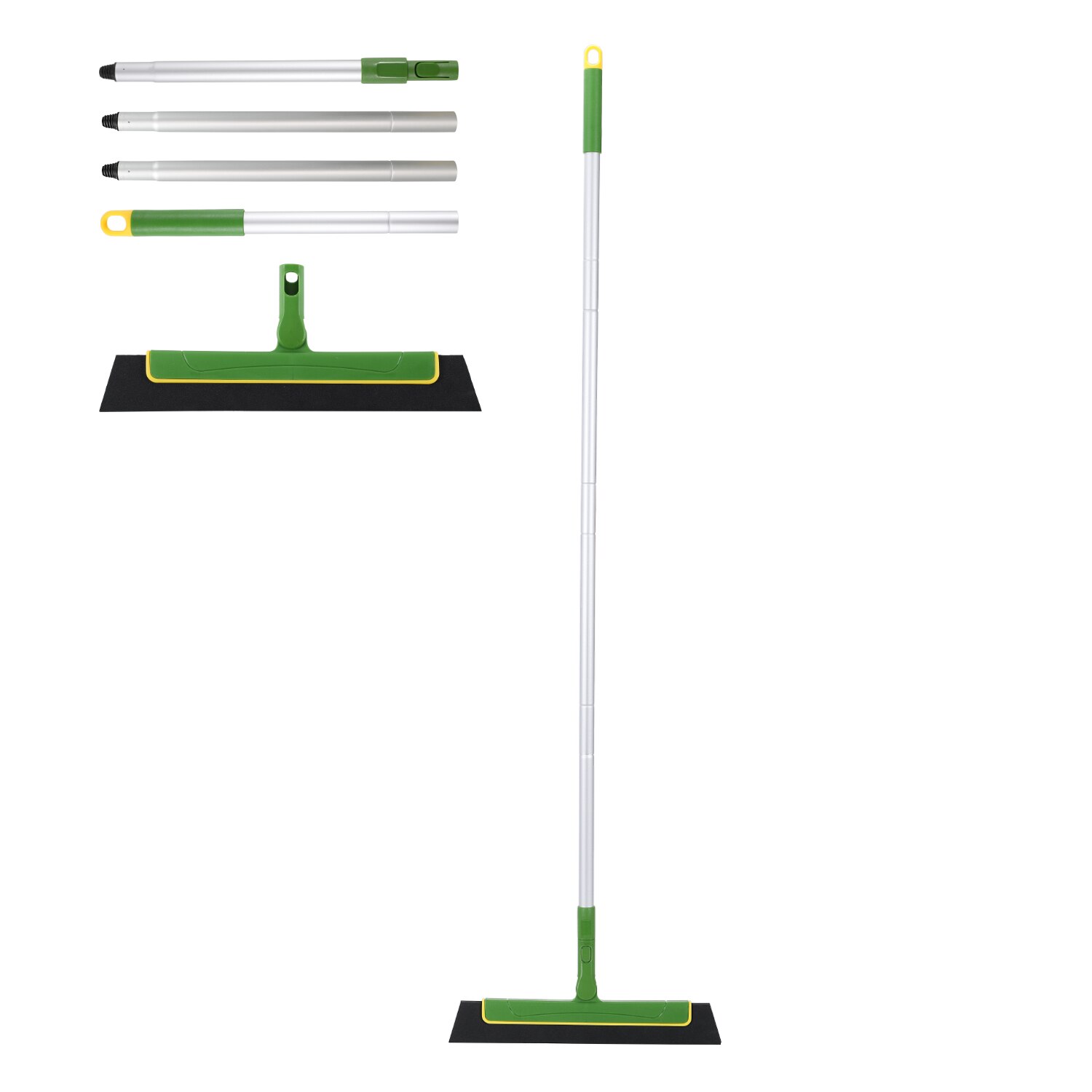 Cleanhome 38 Inch Verstelbare Zuigmond Bezem Glas Ruitenwisser Water Veegmachine Voor Badkamer Glas Window Cleaning Floor Ruitenwisser Bezem: Green