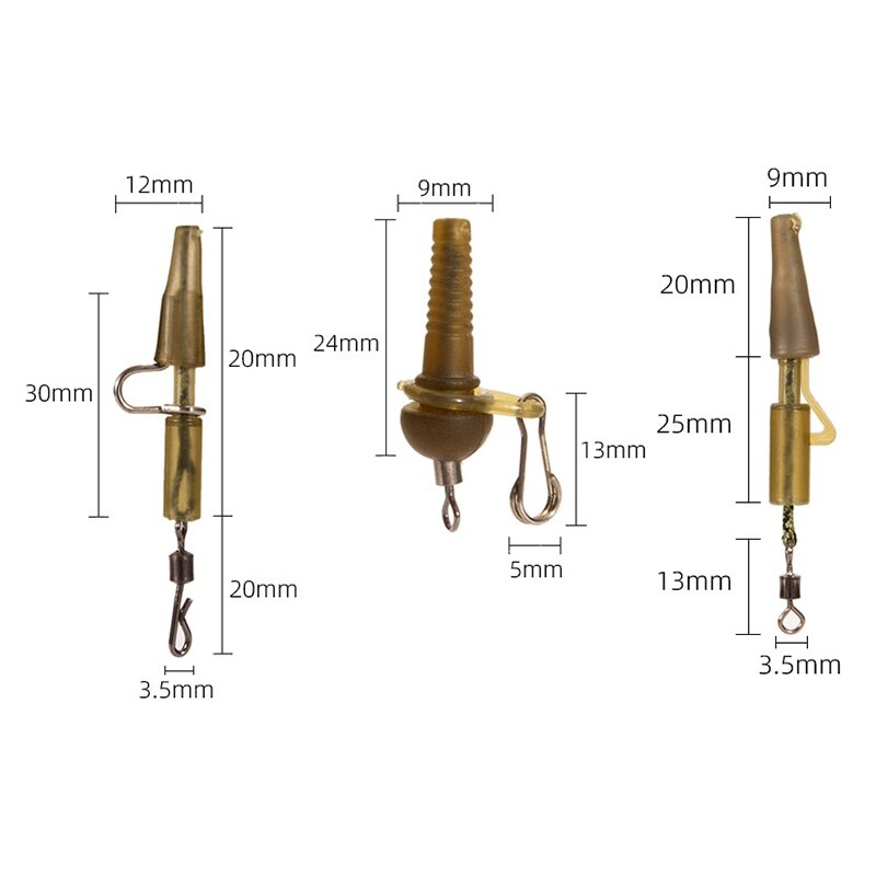 3Pcs/Set Braided Lead Core Carp Leader Line Mainline Leadcore For Carp Rig Chod Helicopter Rig Carp Coarse Fishing Line