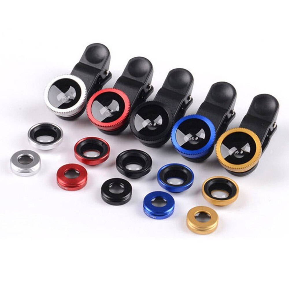 3-In-1 Groothoek Macro Fisheye Lens Camera Kits Mobiele Telefoon Fish Eye Lenzen Met Clip 0.67x voor Iphone Samsung Alle Mobiele Telefoons