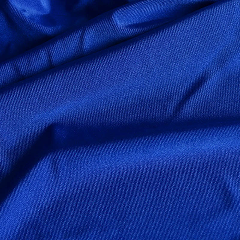 Badetuch aus Polyester, hellem Spandex, hochelastischer Stoff, lateinamerikanisches Tanzkostüm nach Meter: Marineblau