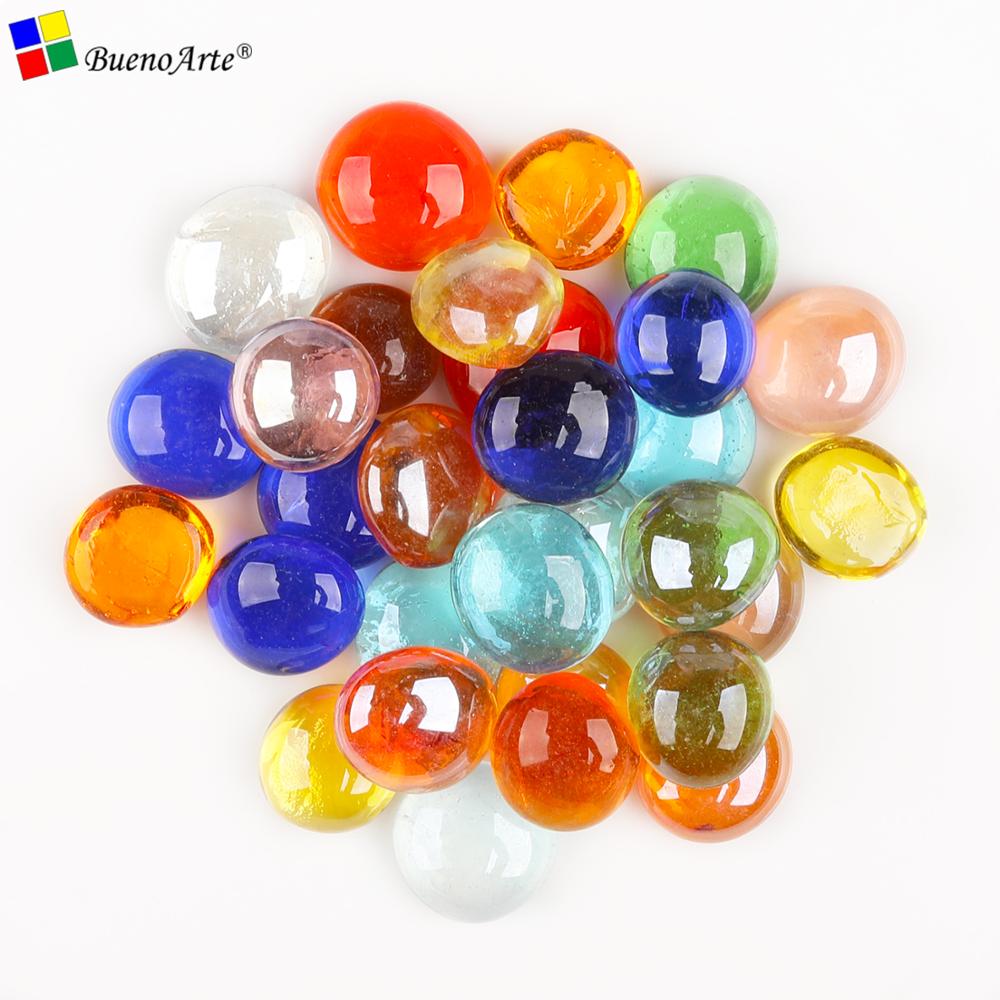 200g/35pz Medio 17-22 millimetri di Vetro Trasparente gocce Pepite perline di Vetro gemme di Vetro Rosso Blu verde Giallo mosaico fai da te che fa il mestiere