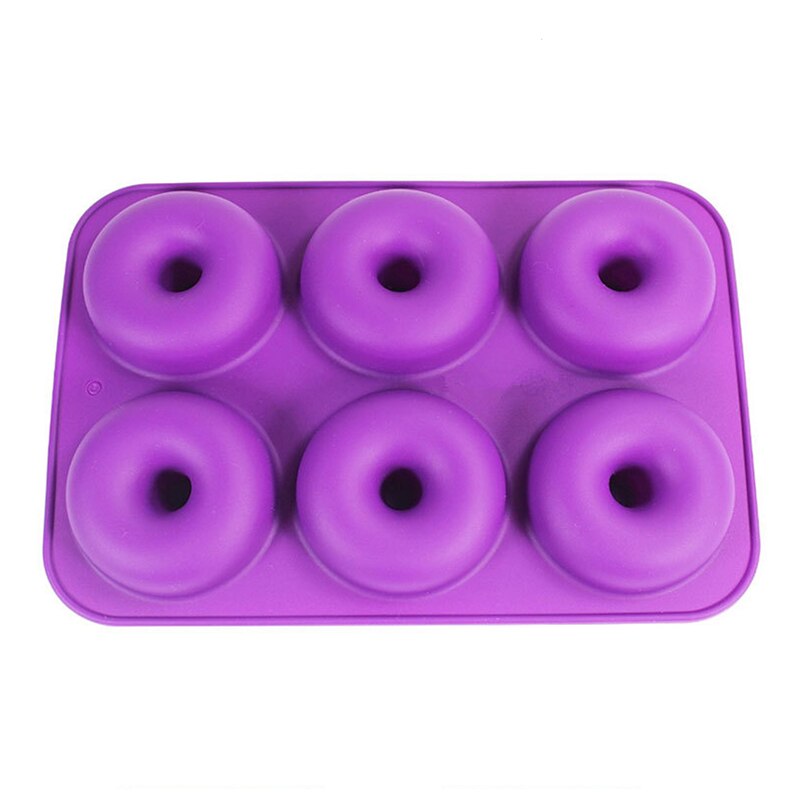 6 Hole Donut Cake Mold Food Grade Silicone Mini Chocolate Cake Bread Mold Eco-friendly Household Kitchen Oven Baking Pastry Tool: 05