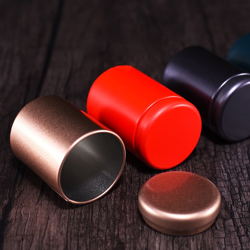 Kleine Mini Thee Caddy Draagbare Verzegelde Blik Kan Verpakking Geschenkdoos Thee Koffie Chocolade Verzegelde Container
