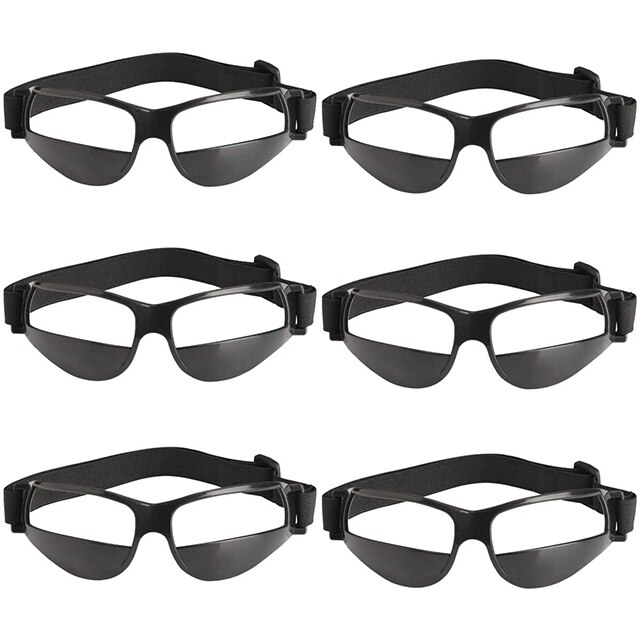 6 Pack Basketball Dribble Goggles Basketball Training Aid Dribbling Glasses Specs Team Sports Equipment: Default Title