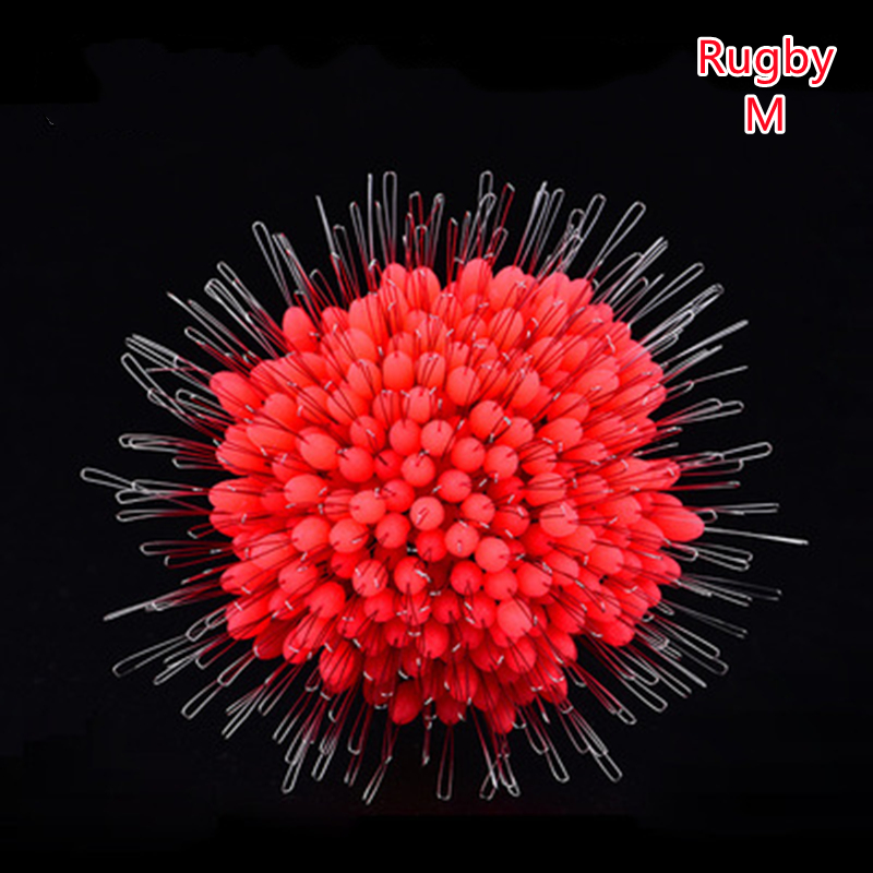 300 unids/lote de tapón de goma transparente flotador S M L tapón Bobber de pesca flotador cilíndrico Space Bean Fish Line Accesorios: Rugby M