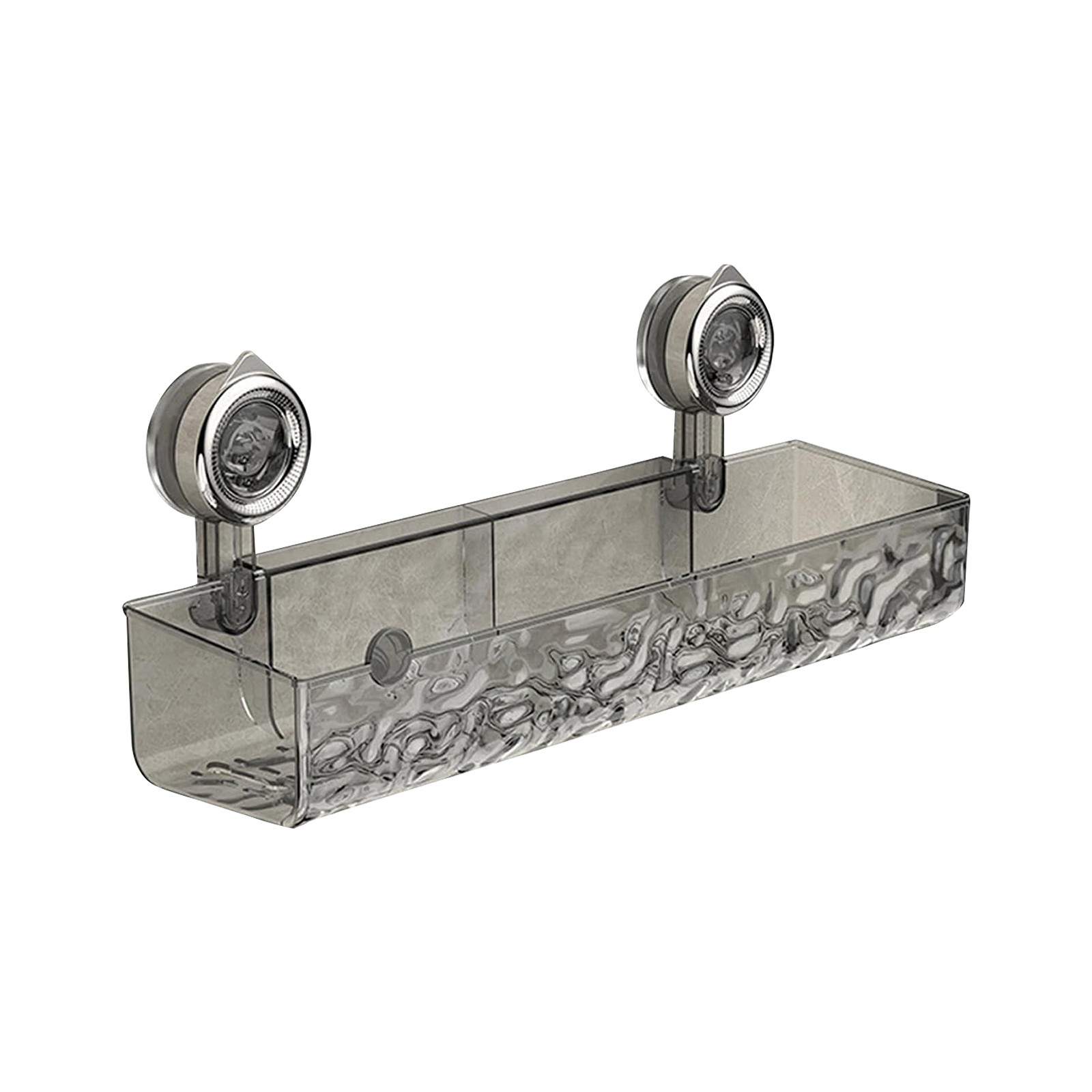 Lavabo estante de almacenamiento de cosméticos estante de almacenamiento de ducha acrílico estante de baño sin taladro organizador montado en la pared soporte de champú para inodoro: Castaño