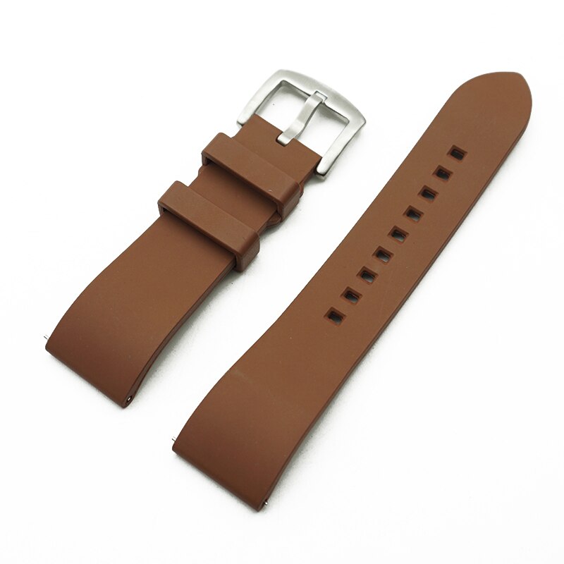 Gummi urrem 20 mm 22mm 24mm armbånd quick release bar urrem til hvert mærke ure bånd dykning vandtæt "fkm"rem: Brun / 20mm