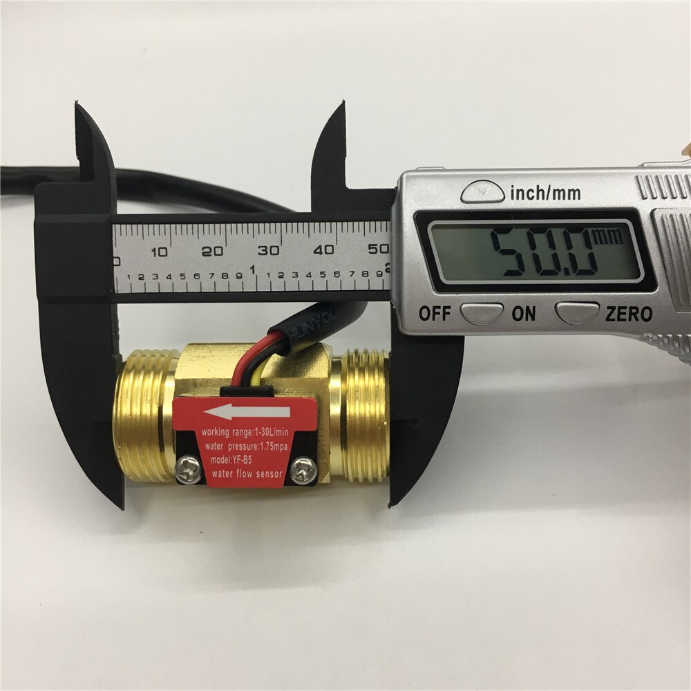 G3/4 " mässing vattenflödessensor turbinmätare magnetisk halleffektsensor yf -b5