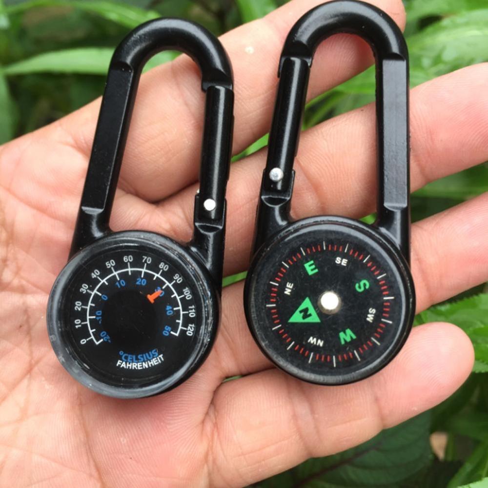 Multifunktions-Karabiner Mit Kompass & Thermometer – Outdoor-tauglich, Für Rucksack, Camping & Wandern