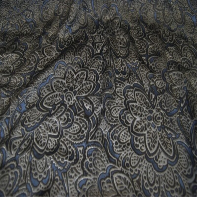 Kommende silke udbrændt tekstil silke opal stof til dronning dame jakkesæt med vintage