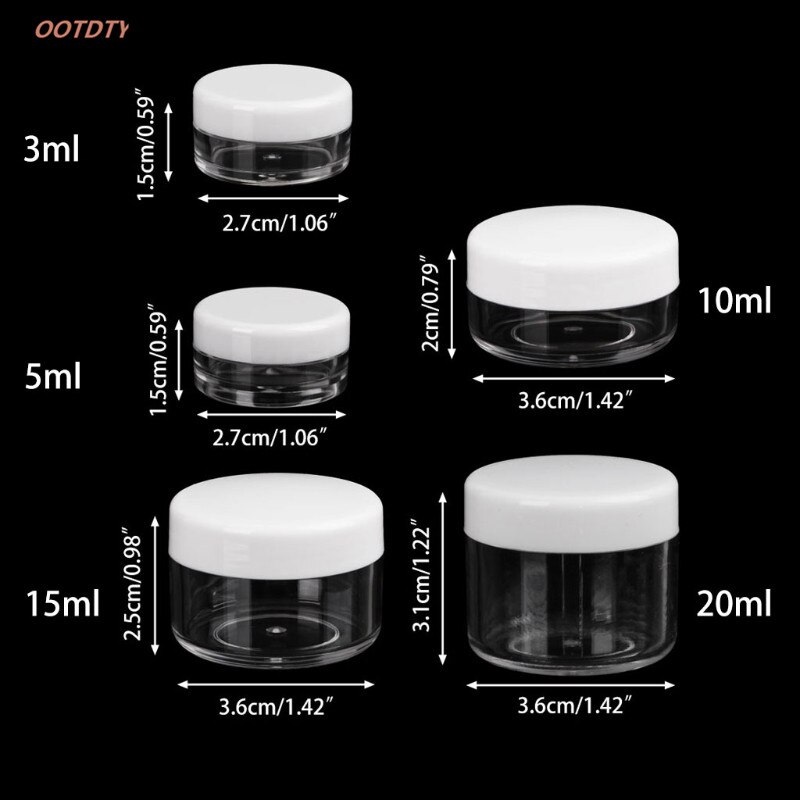 Mini pote de maquiagem cosmética, recipiente útil para viagem, de creme e cosméticos