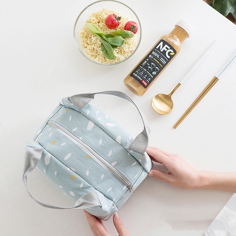 1PCs Thermal Small Portable Insulated Cooler Lunch Picnic Storage Bag Carry Tote Box Container Lunch Bags Cooler Bag Bento Pouch