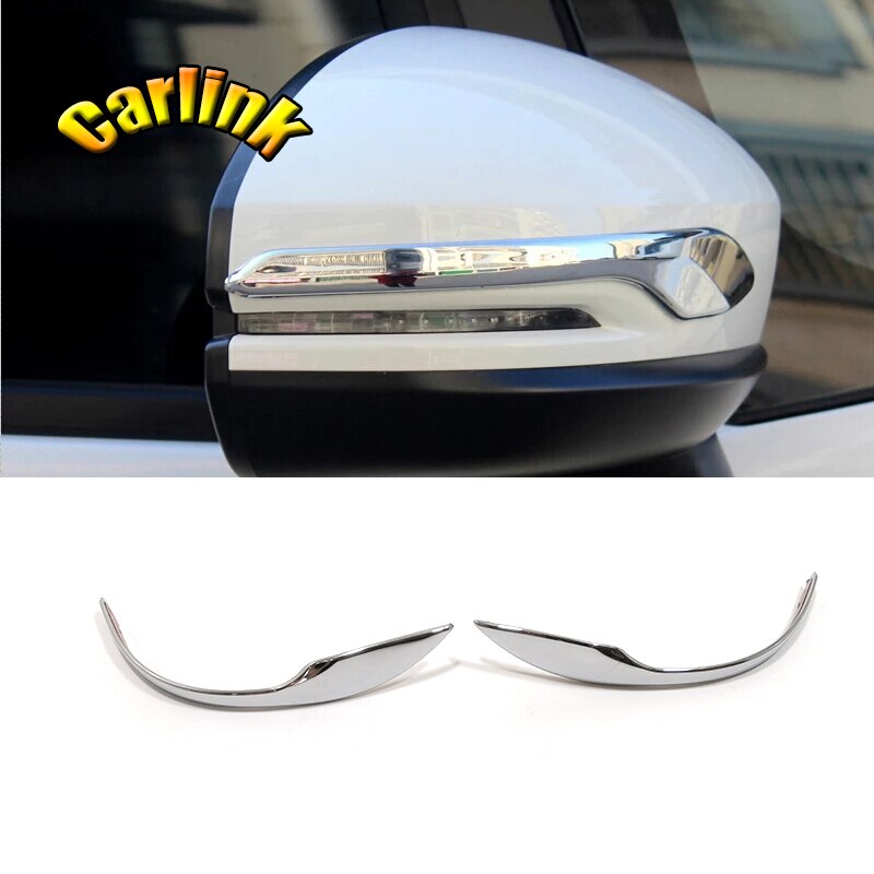 Tira de espejo retrovisor de coche, cubierta de Marco embellecedora, accesorios de estilo de coche, 2 piezas, ABS cromado, para Honda Shuttle , , , ,: Chrome