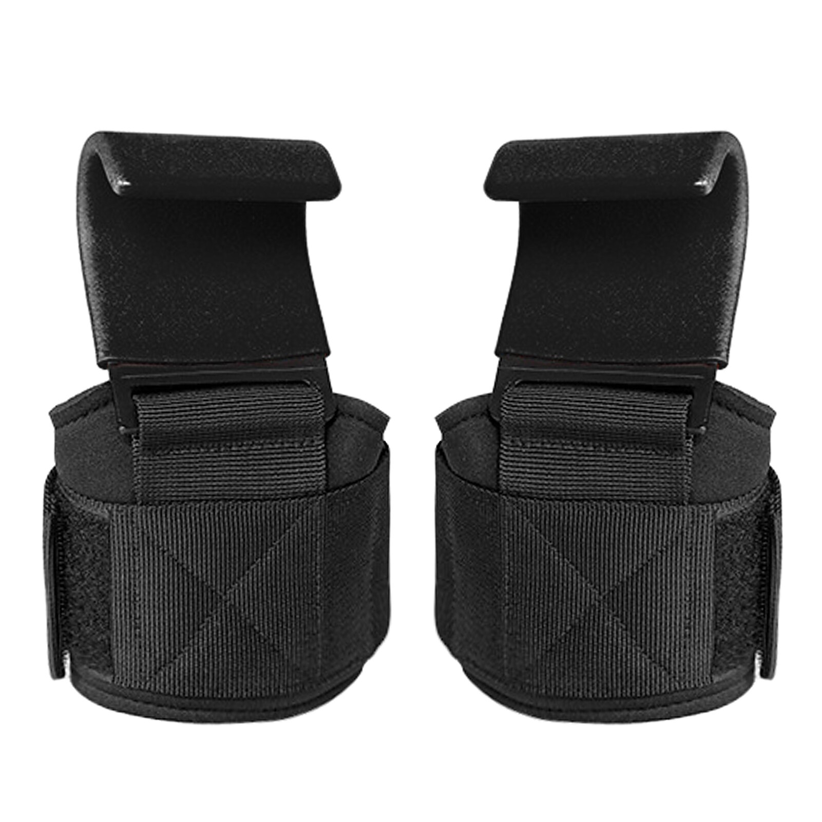 Crochets de levage de poids robustes, sangles de poignet haltères, gants de sport d&#39;haltérophilie, coussinets de préhension pour Deadlift, barre de traction: Black