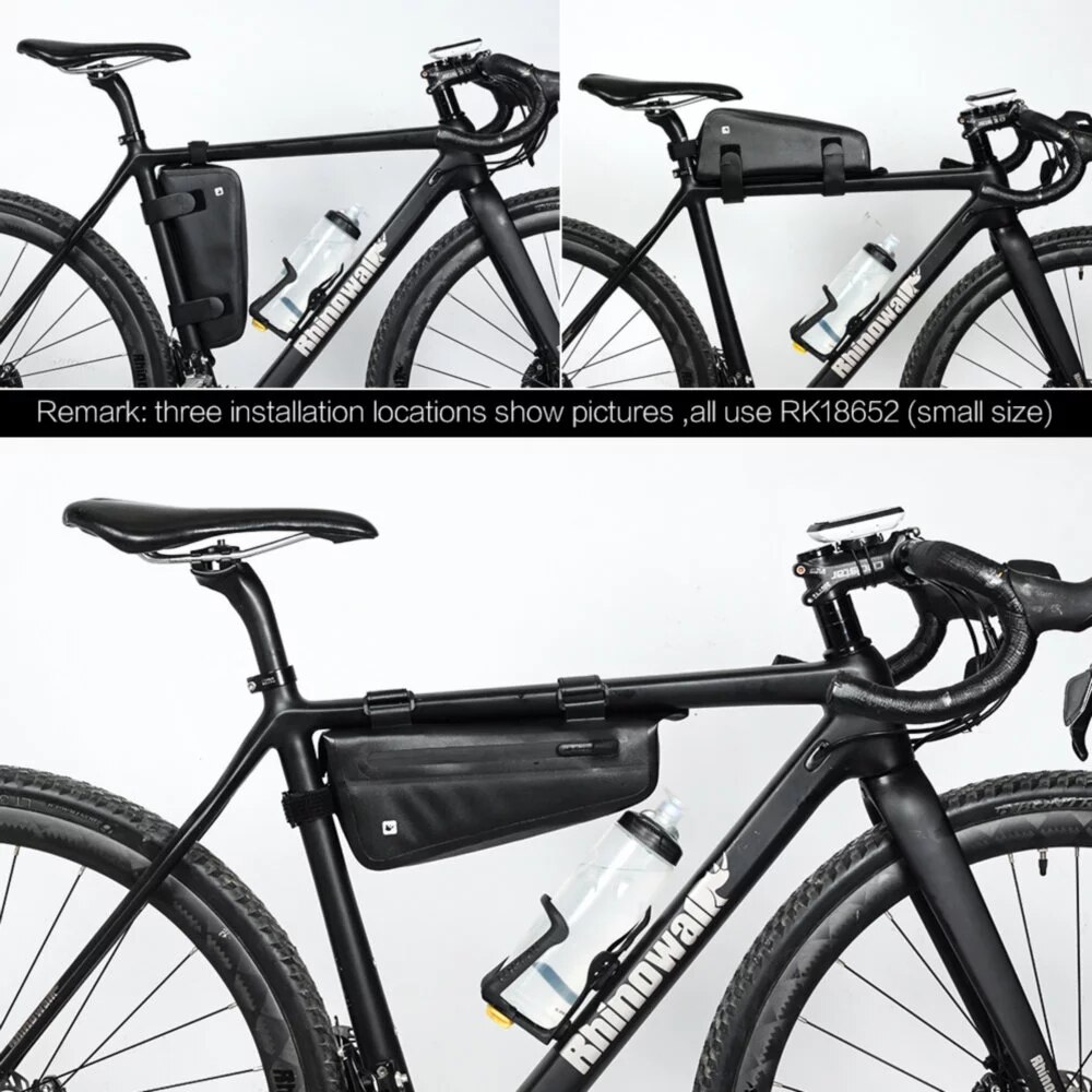 Rhinowalk Fiets Driehoek Tas Fiets Frame Voor Tube Bag Waterdichte Fietsen Tas Batterij Fietstas Verpakking Pouch Accessoires 2.8L