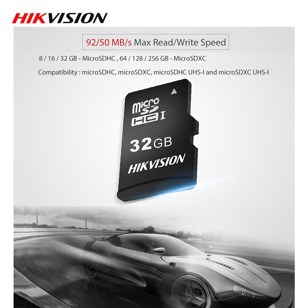 Hikvision Micro SD Card 32GB 64GB 128GB 16GB 8GB Memory Card Microsd Card Class 10 C10 Micro SD Card TF Card for Phone Tablet