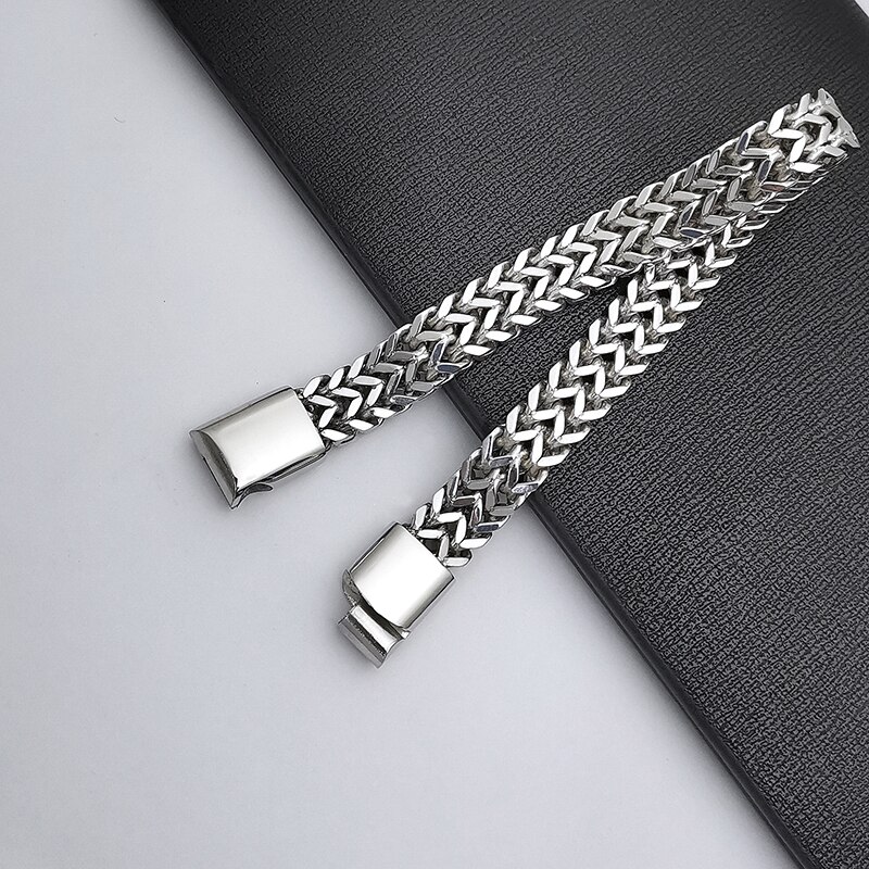 Armbanden Mannen Ketting Op Hand Hip Hop Armband Rvs Zwart Gouden Ketting Stalen Armband Sieraden Voor Mannen Accessoires