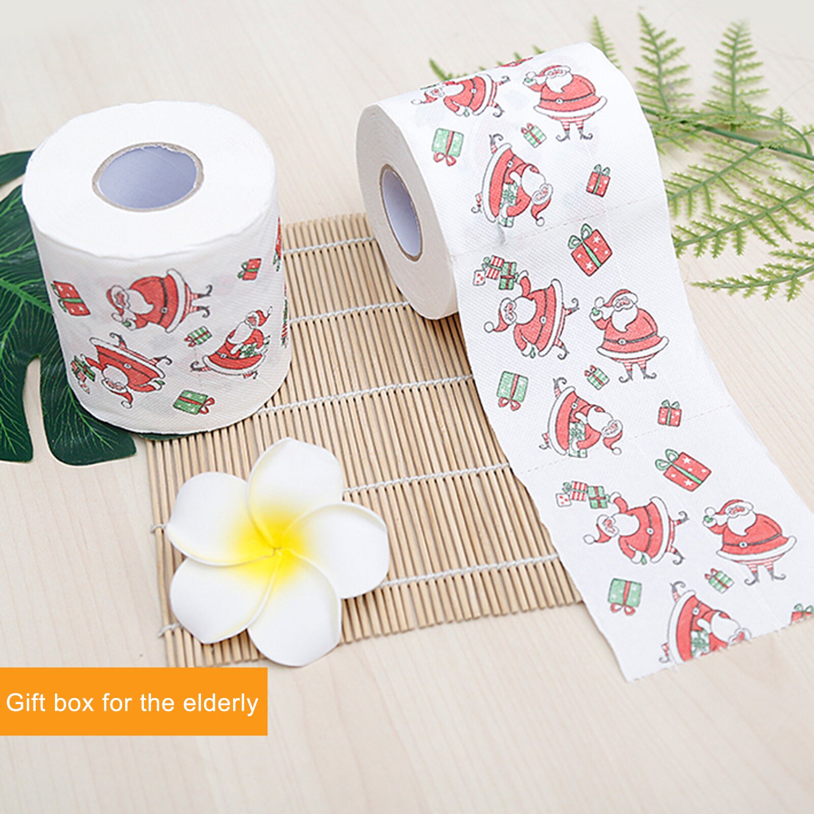 Kerst Print Wc Papier Cartoon Kerstman Boom Web Bad Thuis Leveringen Afdrukken Geen Irritatie Decoratie Kleurrijke Gedrukt: White gift box