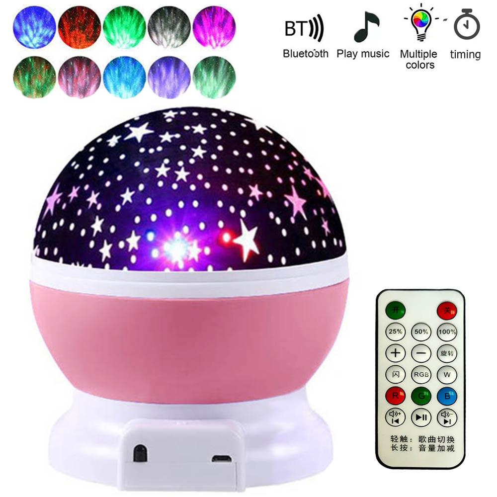 Proiettore galassia cielo stellato colorato Blueteeth USB controllo vocale lettore musicale LED luce notturna ricarica USB lampada di proiezione regalo