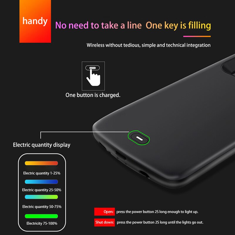 4700/5200ma batteri etui til samsung galaxy  s9 plus bærbar ekstern strømbank batterioplader etui til samsung  s 9 plus cover
