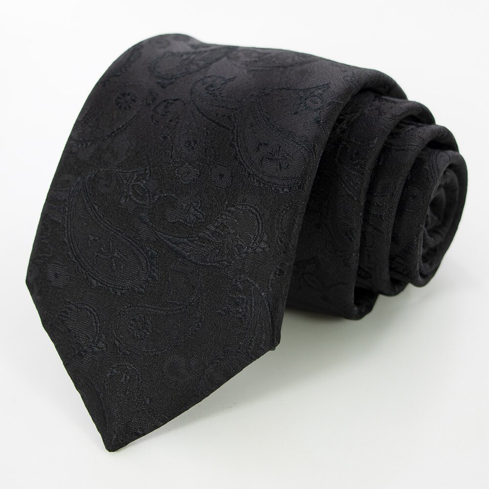 KAMBERFT Silk Mens Ties 8cm Floral Paisley Jacquare Woven Ties For Men Cravata Business Wedding Accessories: 09