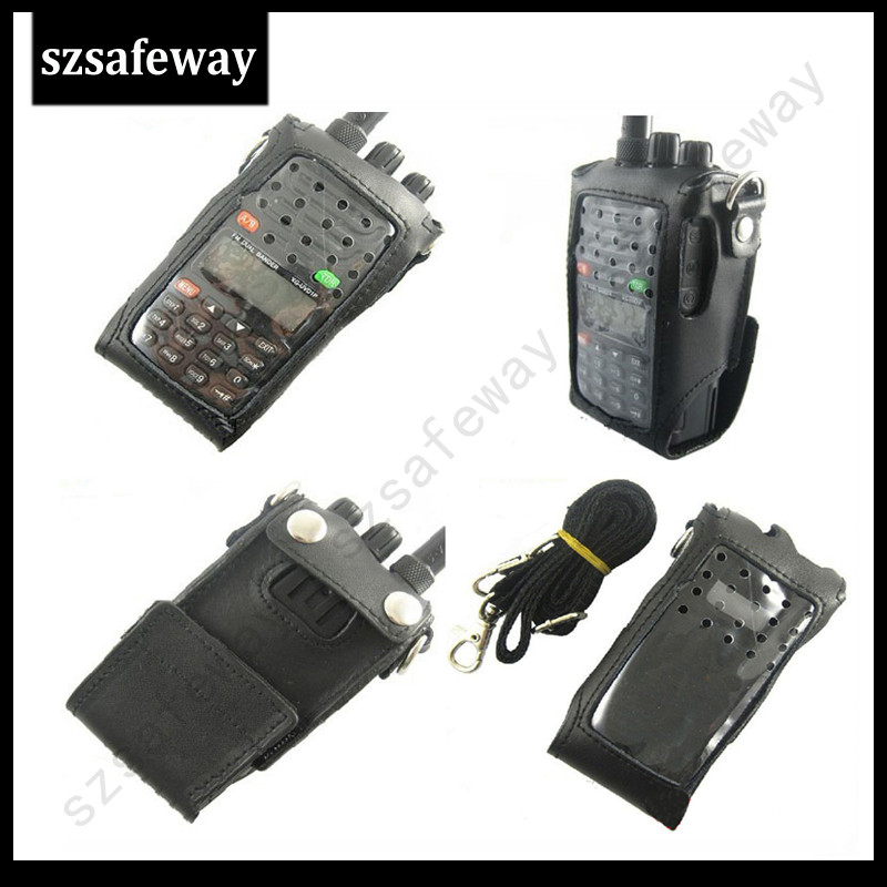 1 teile/los zwei weg radio Leder Fall tragen fall walkie talkie tasche für Wouxun KG-UV6D KG-UVD1 KG-689 KG-UVD1P freies