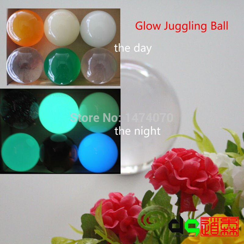 Dsjuggling Acrylic Juggling Contact Balls (2.95 Inch 75mm Color as Black, Glow, Purple)