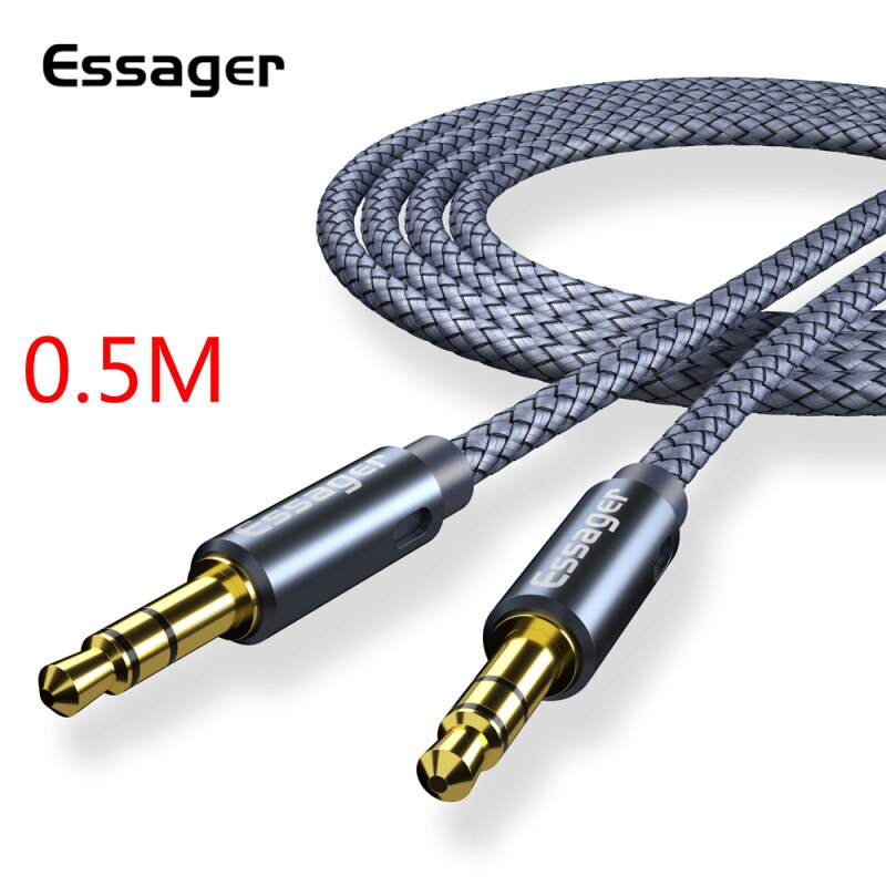 0.5M 1.2M 2M 3M 5M 3.5mm Aux Audio Cable Audio Auxiliary Line Extension Cord For Xiaomi Accessories For Mobile Phone TXTB1: 0.5M