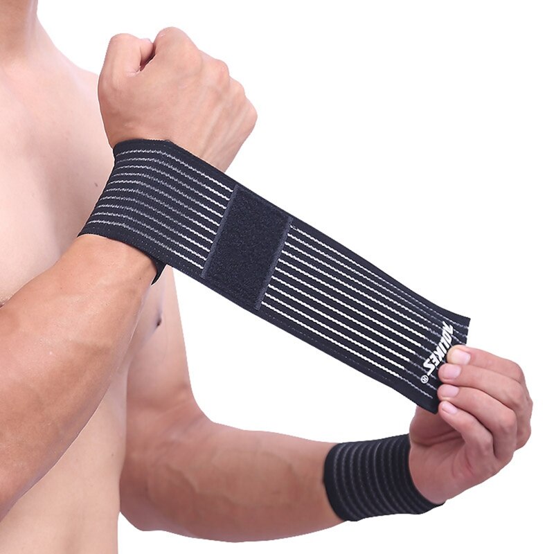 1pc håndledsstøtte, åndbar, justerbar kompression underarmsbælte håndrembeskytter gym fitness vægtløftning sportstøj: Sort