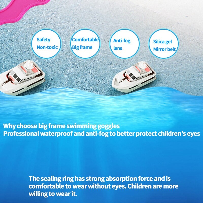 Gafas de protección para niños totalmente cerradas, gafas de natación antiniebla antisalpicaduras