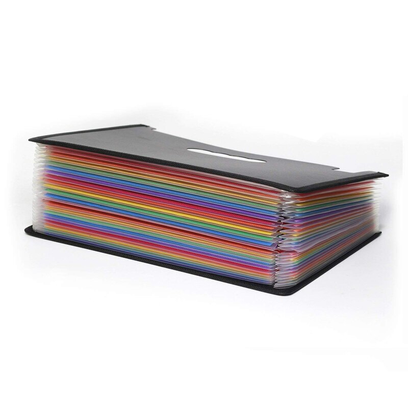 24 Pockets Expanding File Folder A4 Large Plastic Expandable File Organizers Standing Accordions Folder Carpeta Archivador
