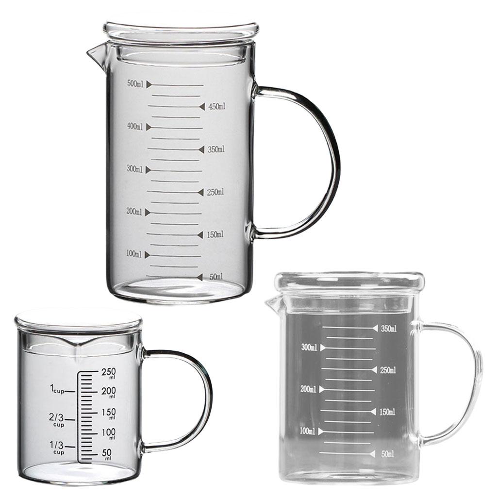 High Borosilicate Glass Measuring Cup with Handle V-Shaped Spout Beaker for Cooking