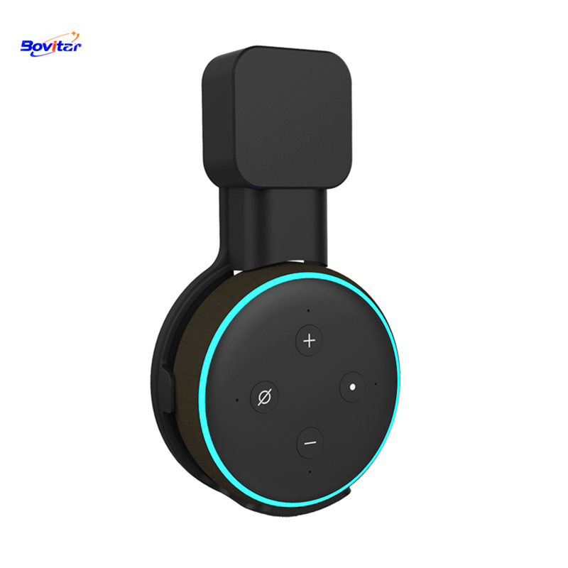 Bovitar Outlet Wall Mount Holder For Echo Dot 3 Space-Saving Stand Smart Speaker With Cord Arrangement Portable