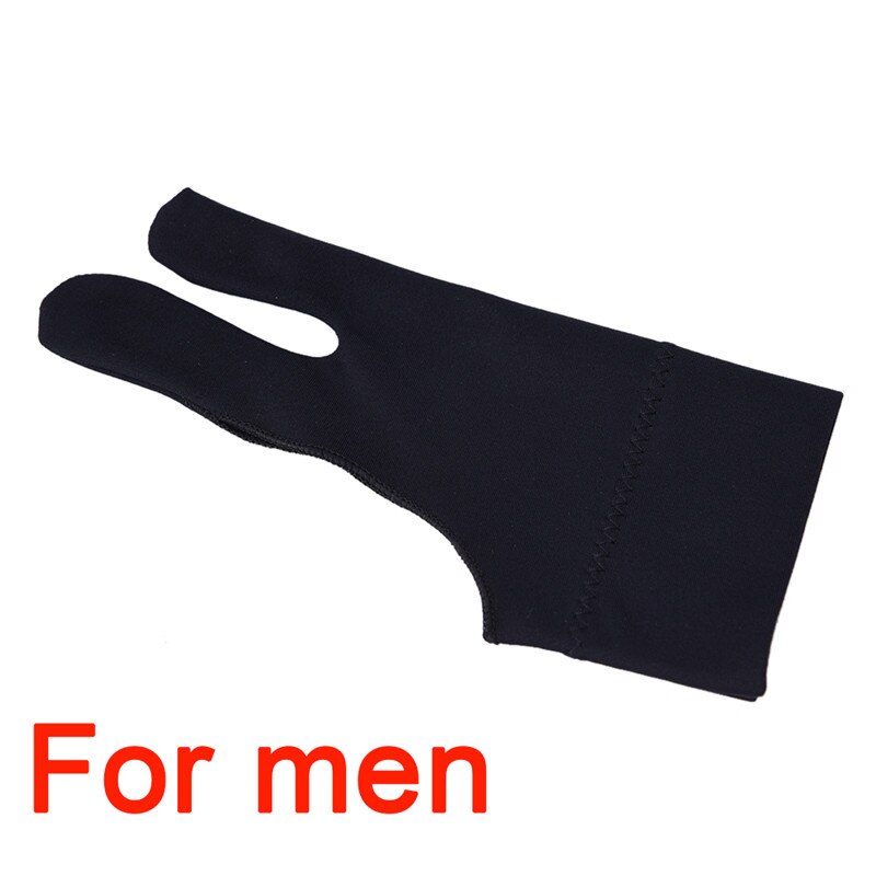 gant de dessin d'artiste pour toute tablette de dessin graphique 2 doigts Anti-salissure, à la fois pour la main droite et la main gauche noir: For men